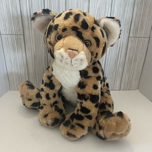 Fiesta Toys Lazybeans Sitting Leopard 11" Plush Stuffed Animal